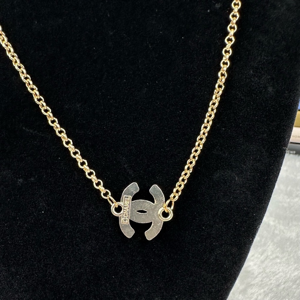 CHANEL Necklace with Stamped Charm handmade custom - Picture 2 of 5